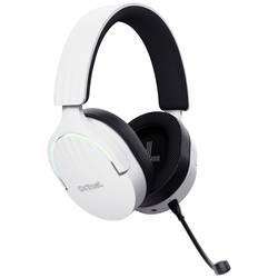 Trust GXT491 FAYZO Headset uzavřená (Over Ear) Bluetooth® Virtual Surround bílá Surround-Sound, Vypnutí zvuku mikrofonu, regulace hlasitosti Gaming