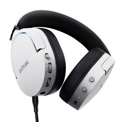 Trust GXT491 FAYZO Headset uzavřená (Over Ear) Bluetooth® Virtual Surround bílá Surround-Sound, Vypnutí zvuku mikrofonu, regulace hlasitosti Gaming