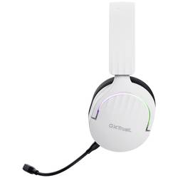 Trust GXT491 FAYZO Headset uzavřená (Over Ear) Bluetooth® Virtual Surround bílá Surround-Sound, Vypnutí zvuku mikrofonu, regulace hlasitosti Gaming