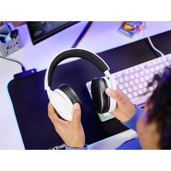 Trust GXT491 FAYZO Headset uzavřená (Over Ear) Bluetooth® Virtual Surround bílá Surround-Sound, Vypnutí zvuku mikrofonu, regulace hlasitosti Gaming