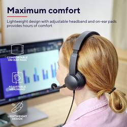 Trust HS-201 Headset uzavřená (Over Ear) kabelová stereo černá Počítače