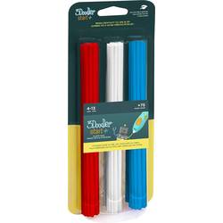 3Doodler 3DS-ECO-MIX1-75 Start Mix 1 vlákno pro 3D tiskárny PLA plast flexibilní červená, bílá, modrá 75 ks