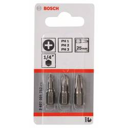 Bosch Accessories 2607001752 křížový bit Pohon (šroubovák): 1/4 (6,3 mm) Typ zakončení: křížový PH PH 1, PH 2, PH 3 25 mm