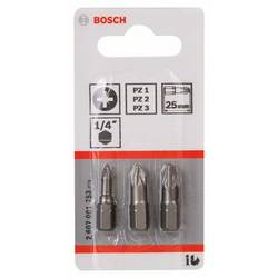 Bosch Accessories 2607001753 křížový bit Pohon (šroubovák): 1/4 (6,3 mm) Typ zakončení: křížový PZ PZ 1, PZ 2, PZ 3 25 mm