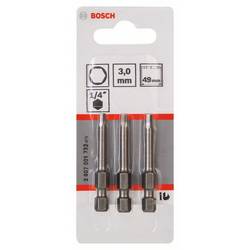 Bosch Accessories 2607001732 2607001732 bit inbus Pohon (šroubovák): 1/4 (6,3 mm) Typ zakončení: inbus 3 mm 49 mm