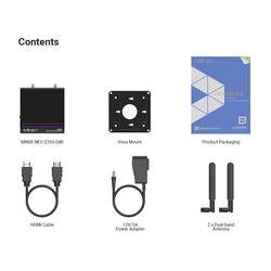 Minix mini PC (HTPC) NEO Z350 ZERO db Intel® Core™ i3 N350 3.80 GHz 16 GB RAM 512 GB SSD Intel Win 11 Pro NEO Z350-0db (512GB)