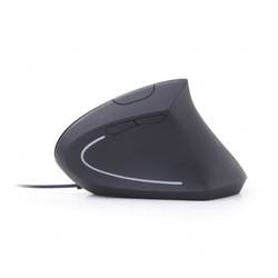 Gembird MUS-ERGO-01 optická ergonomická myš, přenos USB, 6 tlačítko, 1200 dpi, 1600 dpi, 2400 dpi, 3200 dpi, černá