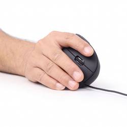 Gembird MUS-ERGO-01 optická ergonomická myš, přenos USB, 6 tlačítko, 1200 dpi, 1600 dpi, 2400 dpi, 3200 dpi, černá