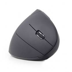 Gembird MUSW-ERGO-01 optická ergonomická myš, přenos bezdrátový, 6 tlačítko, 1600 dpi, černá