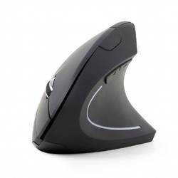 Gembird MUSW-ERGO-01 optická ergonomická myš, přenos bezdrátový, 6 tlačítko, 1600 dpi, černá