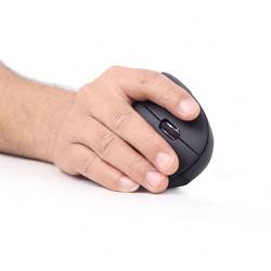 Gembird MUSW-ERGO-01 optická ergonomická myš, přenos bezdrátový, 6 tlačítko, 1600 dpi, černá