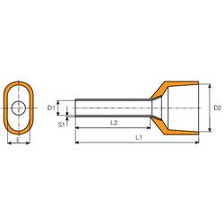 Vogt Verbindungstechnik 470612D dutinka 4 mm² částečná izolace oranžová 100 ks