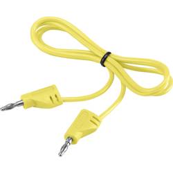 VOLTCRAFT MSB-200 měřicí kabel lamelová zástrčka 2 mm lamelová zástrčka 2 mm 0.60 m žlutá 1 ks