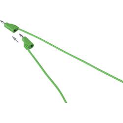 VOLTCRAFT MSB-200 měřicí kabel lamelová zástrčka 2 mm lamelová zástrčka 2 mm 0.90 m zelená 1 ks