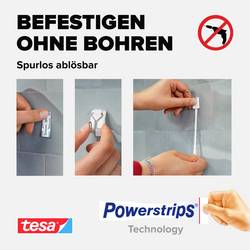tesa Powerstrips Small Lepicí háček 3 ks bílá, nerezová ocel Množství: 3 ks
