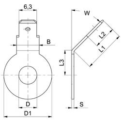 Vogt Verbindungstechnik 3869n45.67 faston zástrčka Šířka zástrčky: 6.30 mm Tloušťka konektoru: 0.8 mm 45 ° 500 ks