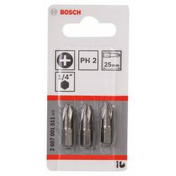 Bosch Accessories 2607001511 křížový bit Pohon (šroubovák): 1/4 (6,3 mm) Typ zakončení: křížový PH PH 2 25 mm