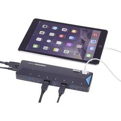 Renkforce RF-3806034 USB Hub 7 portů USB-A USB 3.0 5 GBit/s s portem pro rychlé nabíjení, se stavovými LED černá
