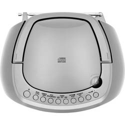 TechniSat DIGITRADIO 1990 0001/3952 rádio s CD, DAB+, FM, AUX, Bluetooth, CD, USB, s USB nabíječkou, funkce alarmu, stříbrná