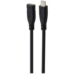 Renkforce USB kabel USB 3.2 Gen1 USB-C ® zástrčka, USB-C ® zásuvka 1.00 m černá RF-5720414