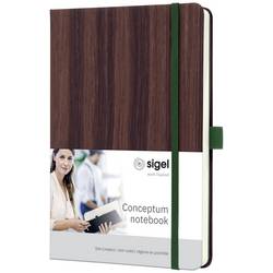 Sigel Conceptum CO673 poznámková kniha tečkovaná lineatura (tečkované čtverečky) hnědá 97 listů DIN A5 na výšku