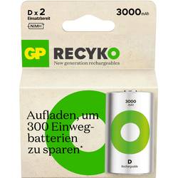 GP ReCyko akumulátor velké mono D Ni-MH 3000 mAh 1.2 V 2 ks