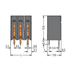 WAGO 2086-1128 svorkovnice pro tiskárny 1.50 mm² Pólů 8 černá 1 ks
