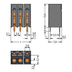 WAGO 2086-1108 svorkovnice pro tiskárny 1.50 mm² Pólů 8 černá 1 ks