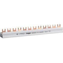 Hager KDN463A HAGER fázová lišta 3P+N 10 q 12 mod vidlicová KDN46 3A Phase busbar vícebarevná 4pólový 63 A 1 ks