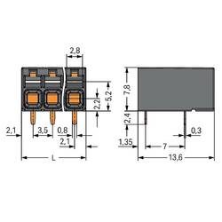 WAGO 2086-1208 svorkovnice pro tiskárny 1.50 mm² Pólů 8 černá 1 ks