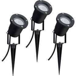 Paulmann 98897 LED zahradní reflektor sada 3 ks LED GU10 10.5 W černá