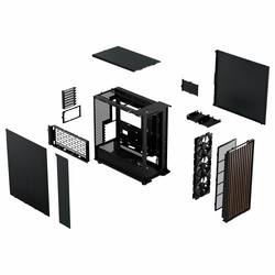Fractal Design North XL midi tower herní pouzdro uhlová, černá prachový filtr, 3 předinstalované ventilátory