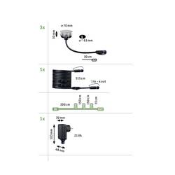 Paulmann P+S Floor Set insect friendly 94722 Osvětlovací systém Plug&Shine startovací sada LED zahradních reflektorů LED 6 W zlatá stříbrná