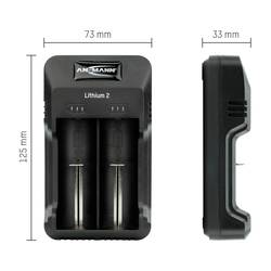 Ansmann Lithium 2 nabíječka akumulátorů Li-Ion, NiCd, NiMH 10340 , 10350 , 10440, 10500 , 12500 , 12650 , 13500 , 13650 , 14500, 14650 , 16340, 16650, 17650 ,