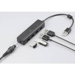 Renkforce RF-6382720 USB Hub 4 porty USB-A USB 2.0 480 MBit/s černá RF-USBH-110