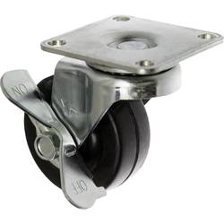 TOOLCRAFT TO-5137887 Otočné kolečko s aretační brzdou a konstrukční deskou 50 mm, gumové nosnost (max.): 50 kg