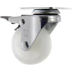 TOOLCRAFT TO-5137875 Otočné kolečko s aretační brzdou, 50 mm, s konstrukční deskou, polyamidové nosnost (max.): 50 kg