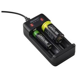 VOLTCRAFT VC-BC-2100 nabíječka akumulátorů NiMH, Li-Ion AA, AAA, Mini (AAAA) , malé mono, 26700, 26650, 22650, 25500 , 22700, 22500, 21700 , 20700, 18700 ,