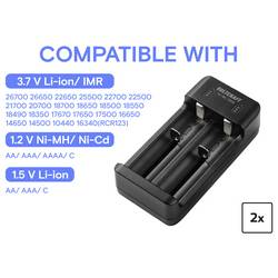 VOLTCRAFT VC-BC-2100 nabíječka akumulátorů NiMH, Li-Ion AA, AAA, Mini (AAAA) , malé mono, 26700, 26650, 22650, 25500 , 22700, 22500, 21700 , 20700, 18700 ,