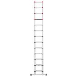 MUNK Günzburger Steigtechnik 115413 Eloxovaný hliník, plast Stupňovitý teleskopický žebřík max.prac. výška: 4700 mm