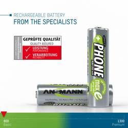 Ansmann DECT maxE HR06 akumulátor AA, Ni-MH, 800 mAh, 1.2 V, 2 ks
