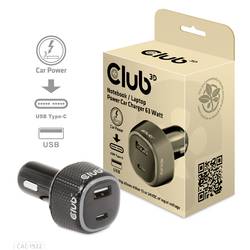 club3D CAC-1922 USB nabíječka, 1x USB A , 1x USB-C®, 63 W, černá