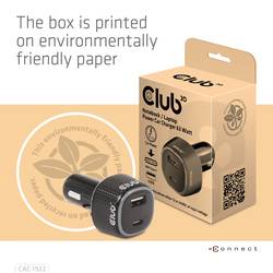 club3D CAC-1922 USB nabíječka, 1x USB A , 1x USB-C®, 63 W, černá