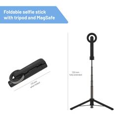 FIXED FIXSN-M-BK selfie tyč černá s Bluetooth, integrovaný stativ