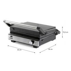 DOMO MULTIFUNKTIONALER KONTAKTGRILL 2-IN-1 stolní gril, gril, černá