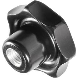 TOOLCRAFT Hvězdicová rukojeť M5 rukojeť: černý plast; MS zásuvka N/A 10 ks