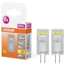 OSRAM HOMELIGHTING 4058075449800 LED Energetická třída (EEK2021) E (A - G) G4 válcový tvar 1.5 W = 20 W teplá bílá (Ø x v) 12 mm x 36 mm 2 ks