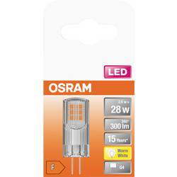 OSRAM HOMELIGHTING 4058075431997 LED Energetická třída (EEK2021) E (A - G) G4 válcový tvar 2.2 W = 28 W teplá bílá (Ø x v) 14 mm x 40 mm 1 ks