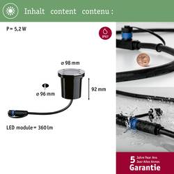 Paulmann 94588 podlahové svítidlo LED 4.6 W černá, nerezová ocel