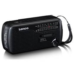 Lenco MCR-113BK MCR-113BK Nouzové rádio, FM, FM, KV (AM), KV, nouzové rádio, USB, FM, stolní lampa, Ruční klika, Funkce powerbanky, s akumulátorem, Solární